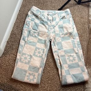 Pacsun blue and white mom jeans high waisted!